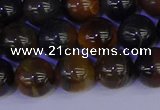 CTE1804 15.5 inches 12mm round blue iron tiger beads wholesale