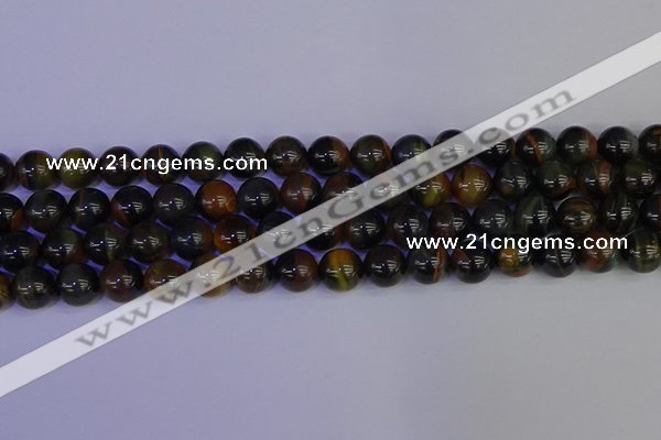 CTE1804 15.5 inches 12mm round blue iron tiger beads wholesale