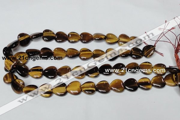 CTE181 15.5 inches 14*14mm heart yellow tiger eye gemstone beads