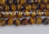 CTE1826 15.5 inches 4mm faceted round yellow tiger eye beads