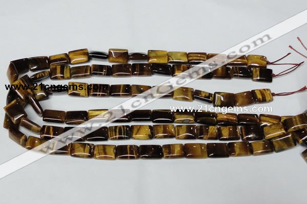 CTE188 15.5 inches 10*14mm rectangle yellow tiger eye gemstone beads