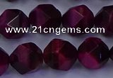 CTE1908 15.5 inches 10mm faceted nuggets red tiger eye beads