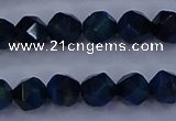 CTE1911 15.5 inches 6mm faceted nuggets blue tiger eye beads