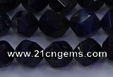 CTE1917 15.5 inches 8mm faceted nuggets blue tiger eye beads