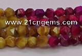 CTE1936 15.5 inches 6mm faceted nuggets mixed tiger eye beads