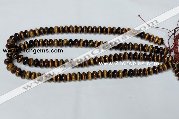 CTE194 15.5 inches 5*8mm rondelle yellow tiger eye gemstone beads