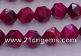 CTE1941 15.5 inches 6mm faceted nuggets red tiger eye beads