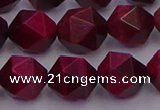 CTE1944 15.5 inches 12mm faceted nuggets red tiger eye beads