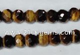 CTE197 15.5 inches 7*12mm faceted rondelle yellow tiger eye gemstone beads