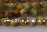 CTE1975 15.5 inches 6mm faceted nuggets golden & blue tiger eye beads