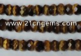 CTE199 15.5 inches 7*10mm faceted rondelle yellow tiger eye gemstone beads