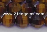 CTE1993 15.5 inches 10mm faceted round yellow tiger eye beads