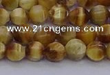 CTE1996 15.5 inches 6mm faceted round golden tiger eye beads