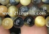 CTE2015 15.5 inches 6mm round golden & blue tiger eye beads wholesale