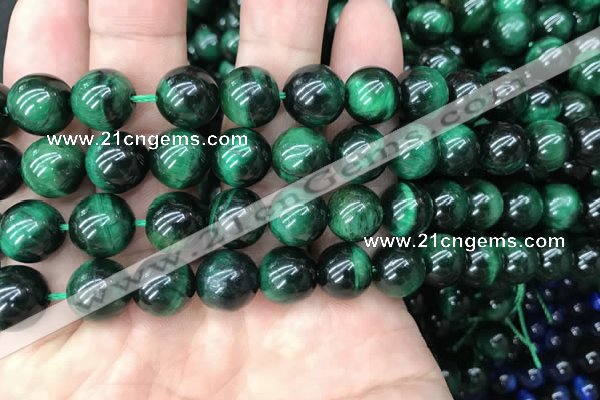 CTE2053 15.5 inches 10mm round green tiger eye beads wholesale