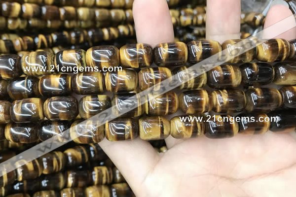 CTE2059 15.5 inches 10*14mm drum yellow tiger eye gemstone beads