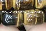 CTE2060 15.5 inches 12*16mm drum yellow tiger eye gemstone beads