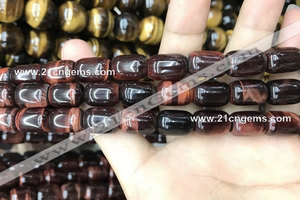 CTE2066 15.5 inches 10*14mm drum red tiger eye gemstone beads