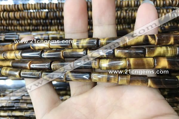 CTE2073 15.5 inches 6*16mm tube yellow tiger eye gemstone beads