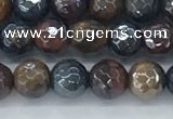 CTE2093 15.5 inches 6mm faceted round AB-color mixed tiger eye beads