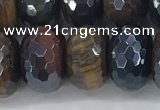 CTE2106 10*16mm faceted rondelle AB-color mixed tiger eye beads