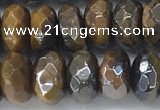 CTE2112 6*10mm faceted rondelle AB-color yellow tiger eye beads