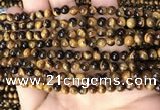 CTE2146 15.5 inches 5mm round yellow tiger eye beads wholesale