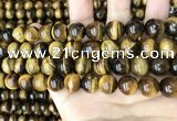 CTE2150 15.5 inches 12mm round yellow tiger eye beads wholesale