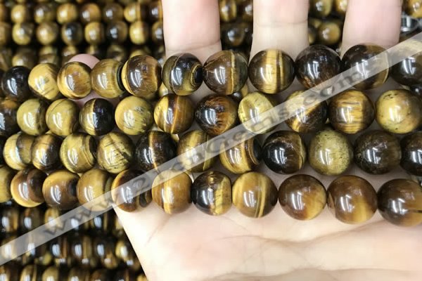 CTE2150 15.5 inches 12mm round yellow tiger eye beads wholesale