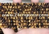 CTE2156 15.5 inches 4mm round yellow tiger eye gemstone beads