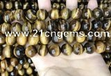 CTE2161 15.5 inches 12mm round yellow tiger eye gemstone beads
