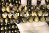 CTE2163 15.5 inches 16mm round yellow tiger eye gemstone beads