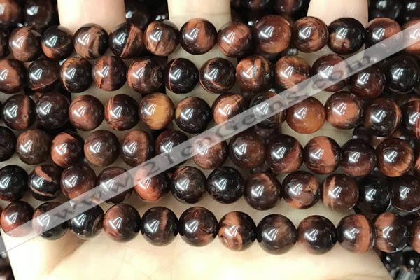 CTE2182 15.5 inches 8mm round red tiger eye gemstone beads