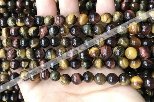 CTE2191 15.5 inches 6mm round mixed tiger eye beads wholesale