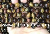 CTE2193 15.5 inches 10mm round mixed tiger eye beads wholesale