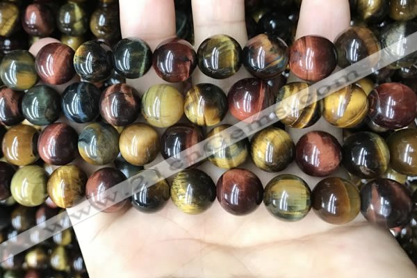 CTE2195 15.5 inches 14mm round mixed tiger eye beads wholesale