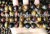 CTE2196 15.5 inches 16mm round mixed tiger eye beads wholesale