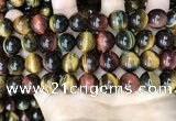 CTE2206 15.5 inches 16mm round mixed tiger eye gemstone beads