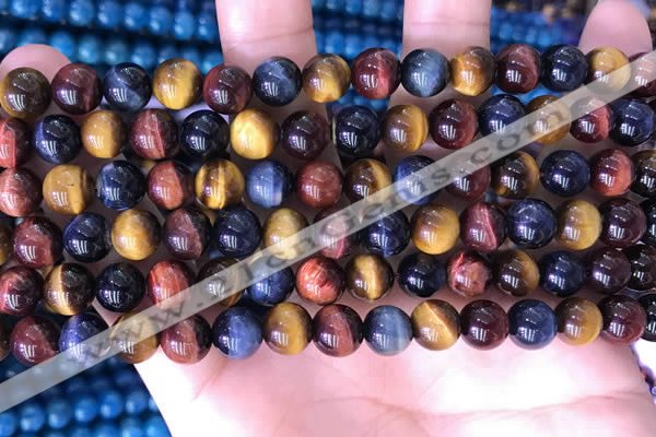 CTE2211 15.5 inches 8mm round colorful tiger eye beads wholesale