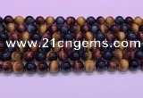 CTE2220 15.5 inches 8mm round colorful tiger eye gemstone beads