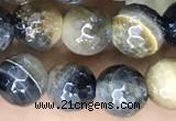 CTE2260 15 inches 6mm faceted round AB-color golden & blue tiger eye beads