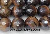 CTE2271 15 inches 8mm faceted round AB-color yellow tiger eye beads