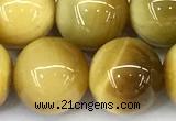 CTE2385 15 inches 12mm round golden tiger eye beads