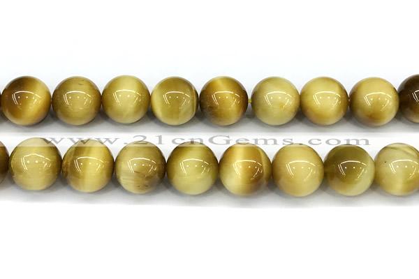 CTE2386 15 inches 14mm round golden tiger eye beads