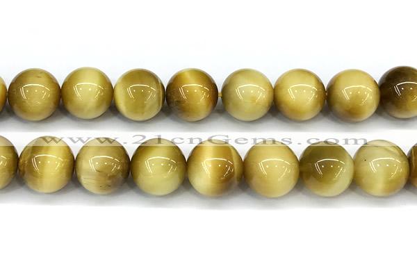 CTE2387 15 inches 16mm round golden tiger eye beads