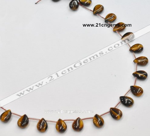 CTE24 teardrop 10*14mm yellow tiger eye beads Wholesale