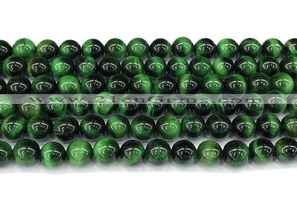 CTE2405 15 inches 8mm round green tiger eye beads