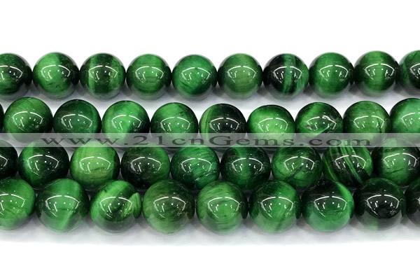 CTE2407 15 inches 12mm round green tiger eye beads