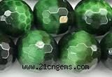 CTE2410 15 inches 10mm faceted round green tiger eye beads