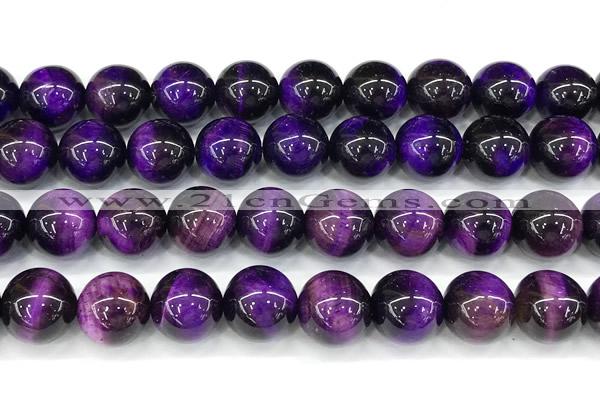 CTE2416 15 inches 12mm round purple tiger eye beads